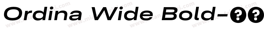 Ordina Wide Bold字体转换